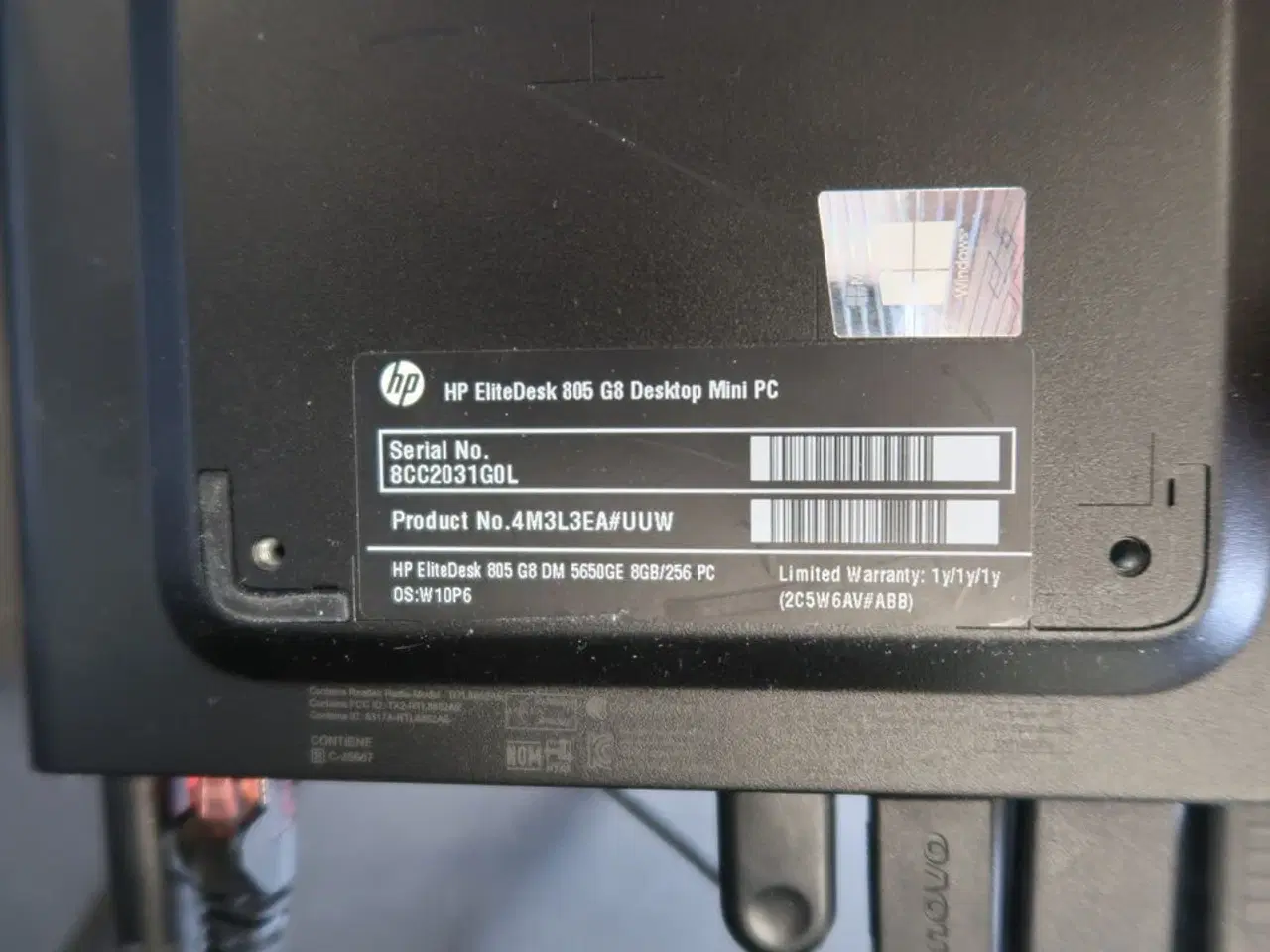 Billede 3 - Computer HP EliteDesk 805 G8 Desktop Mini Pc