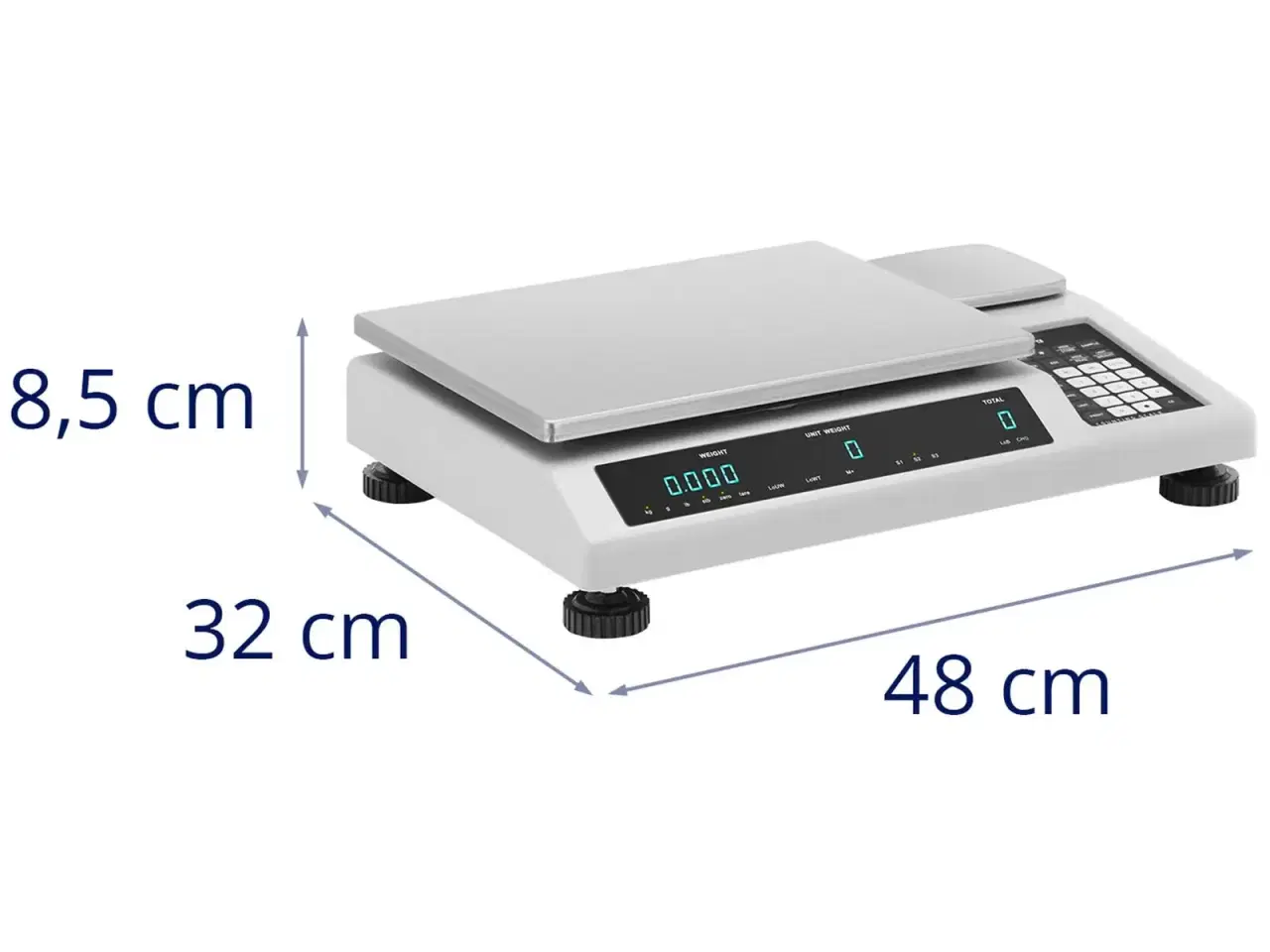 Billede 8 - Tællevægt – 50 kg / 1 g – anden vejeplade