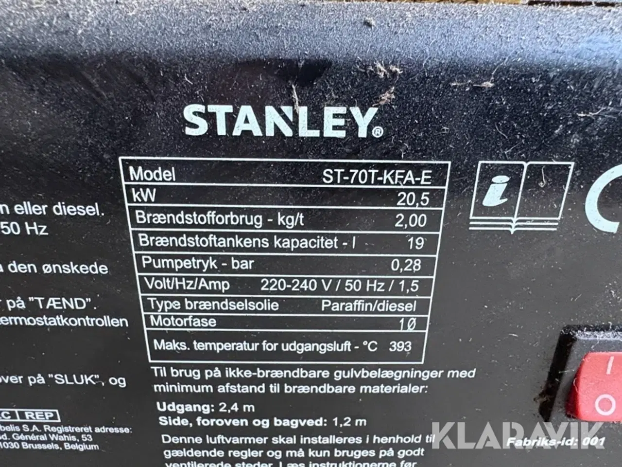 Billede 5 - Varmekanon Stanley ST-70T-KFA-E