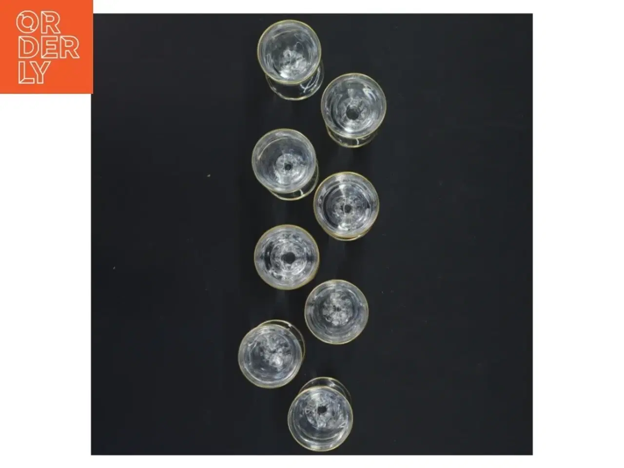 Billede 3 - lyngby glas med guldkant"måge"(str. 8x4 cm)