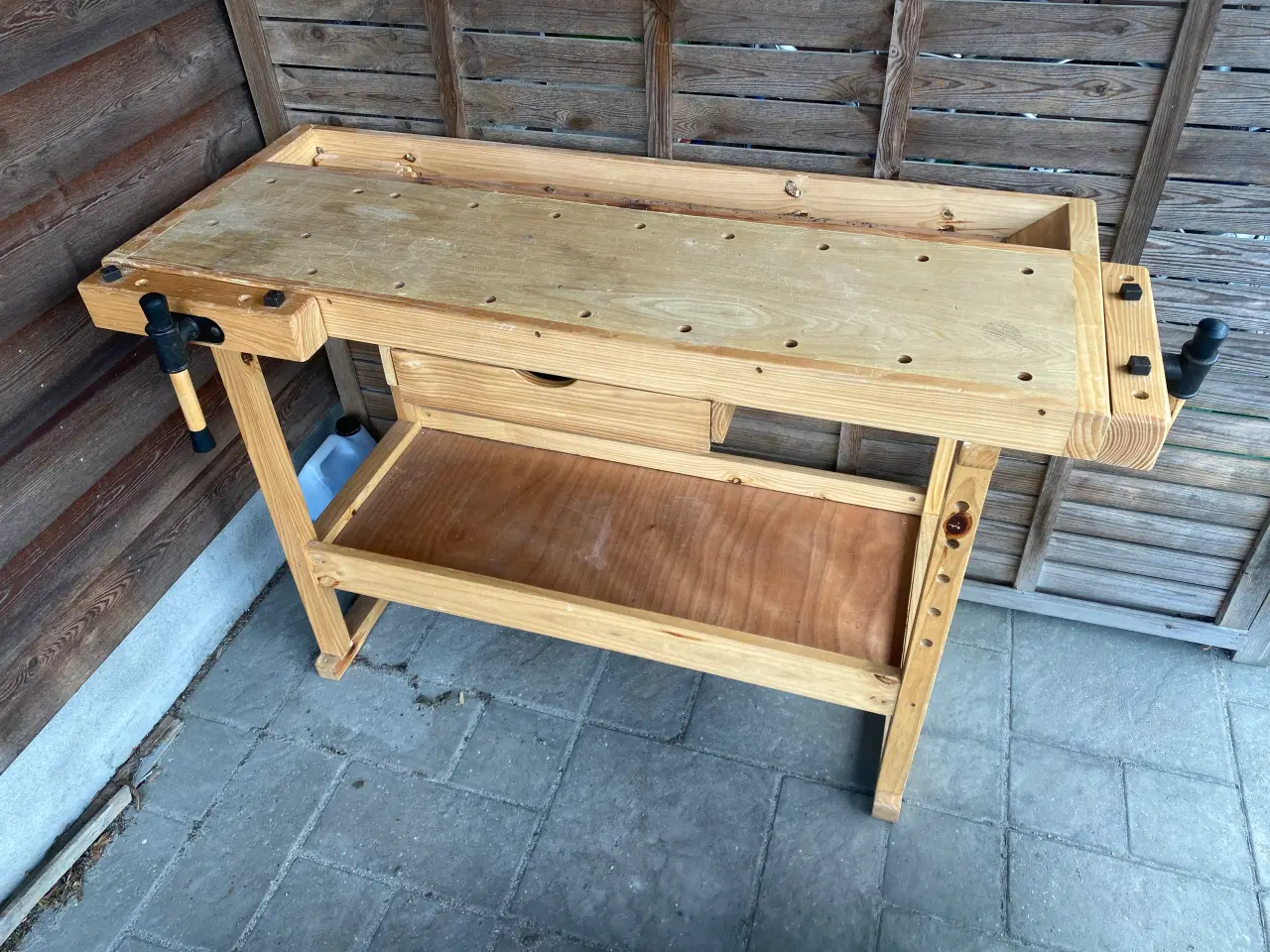 Billede 1 - Træarbejdsbord ( slagbænk )