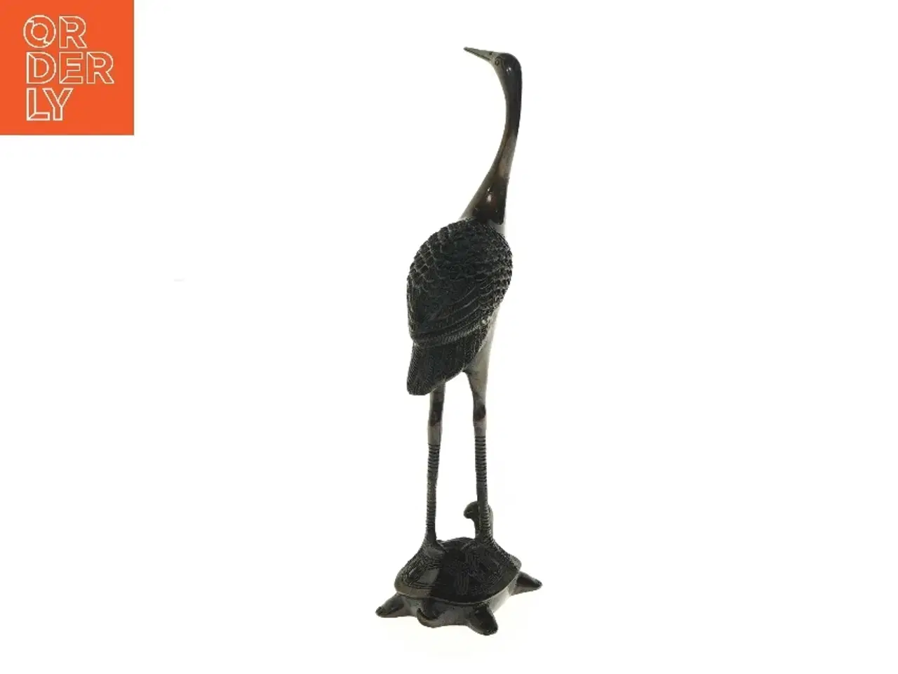 Billede 3 - Kinesisk Trane stående på skildpadde (str. 32 cm)