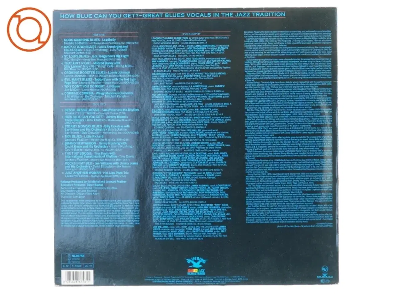 Billede 2 - ‘How blue can you get’ great blues vocals in the jazz tradition fra Blue Bird (str. 31 x 31 cm)