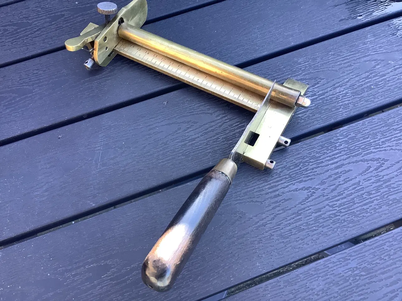 Billede 4 - Remskærer LÆDER i messing 200 mm