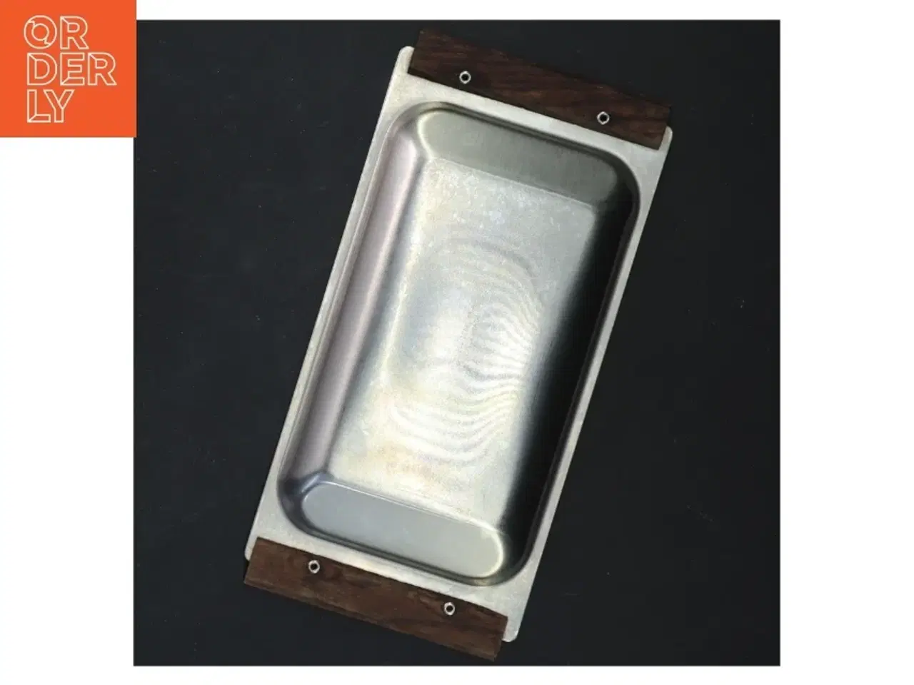 Billede 2 - Rektangulært serveringsfad med træhåndtag (str. 18,5x9 cm)