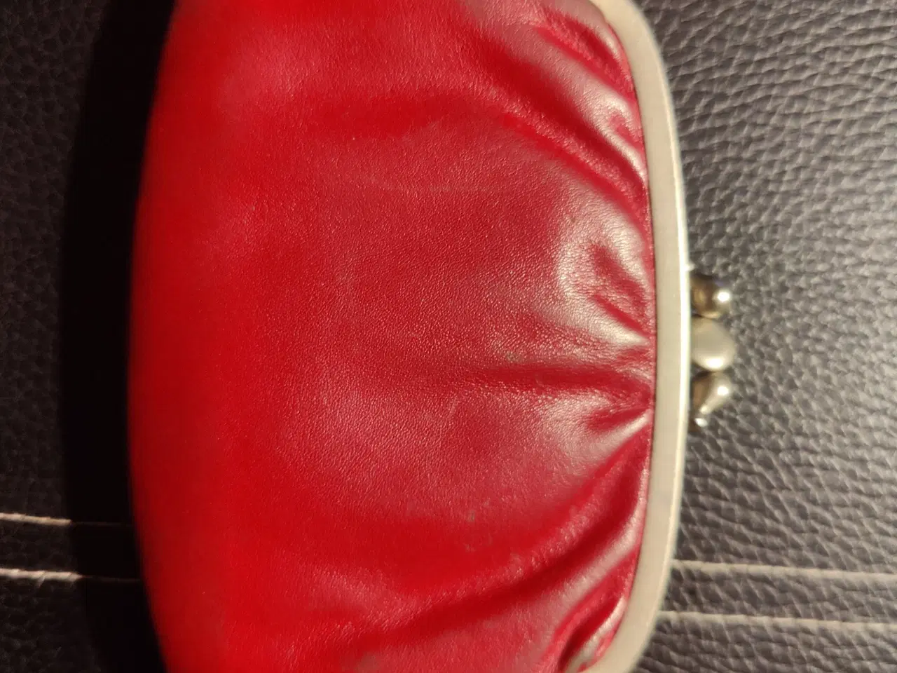 Billede 2 - Retro læder pung, rød.