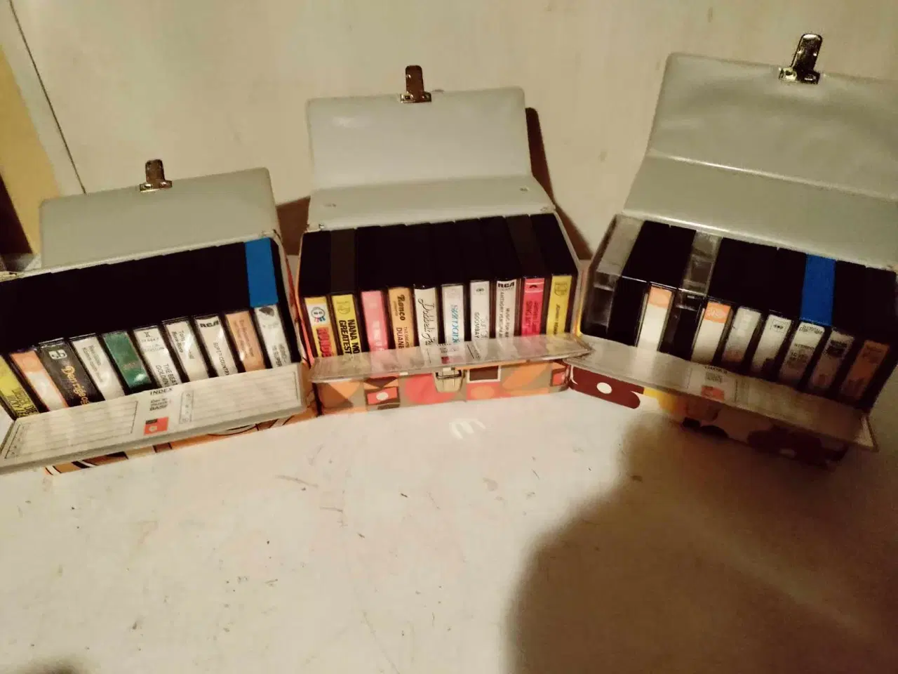 Billede 1 -  3 super fede retro kassettebåndopbevarings kasser
