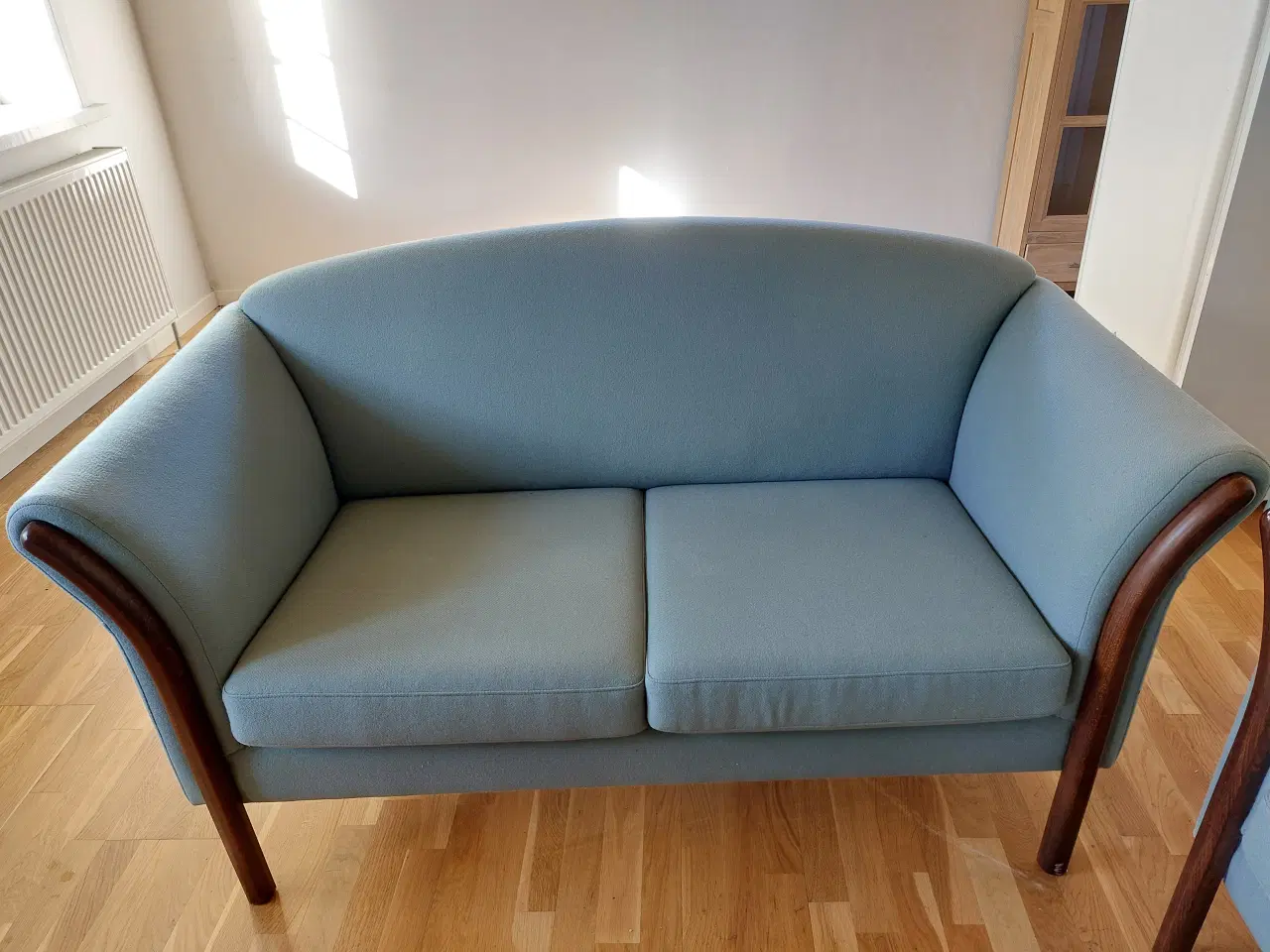 Billede 2 - Elegant retro sofasæt i blågrøn uld