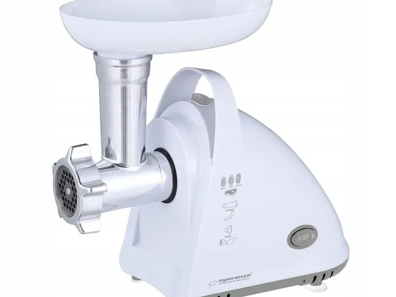Billede 2 - Kødhakker Esperanza EKM031 – hvid, 2.200 W