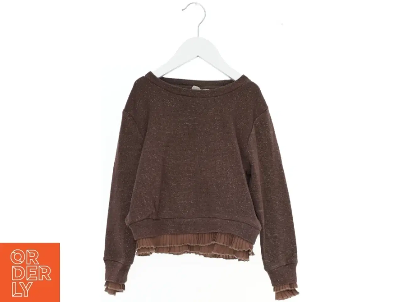 Billede 1 - Brun glitrende sweatshirt fra Lil atelier (str. 116)