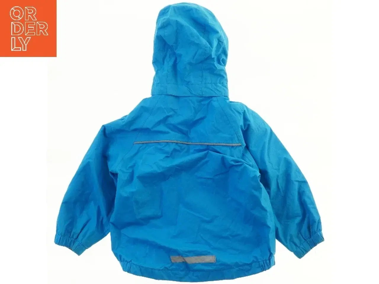 Billede 2 - Blå regnjakke med hætte (str. 92)