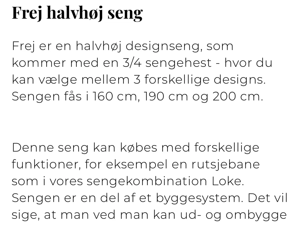 Billede 7 - Manish-h Frej halvhøj seng