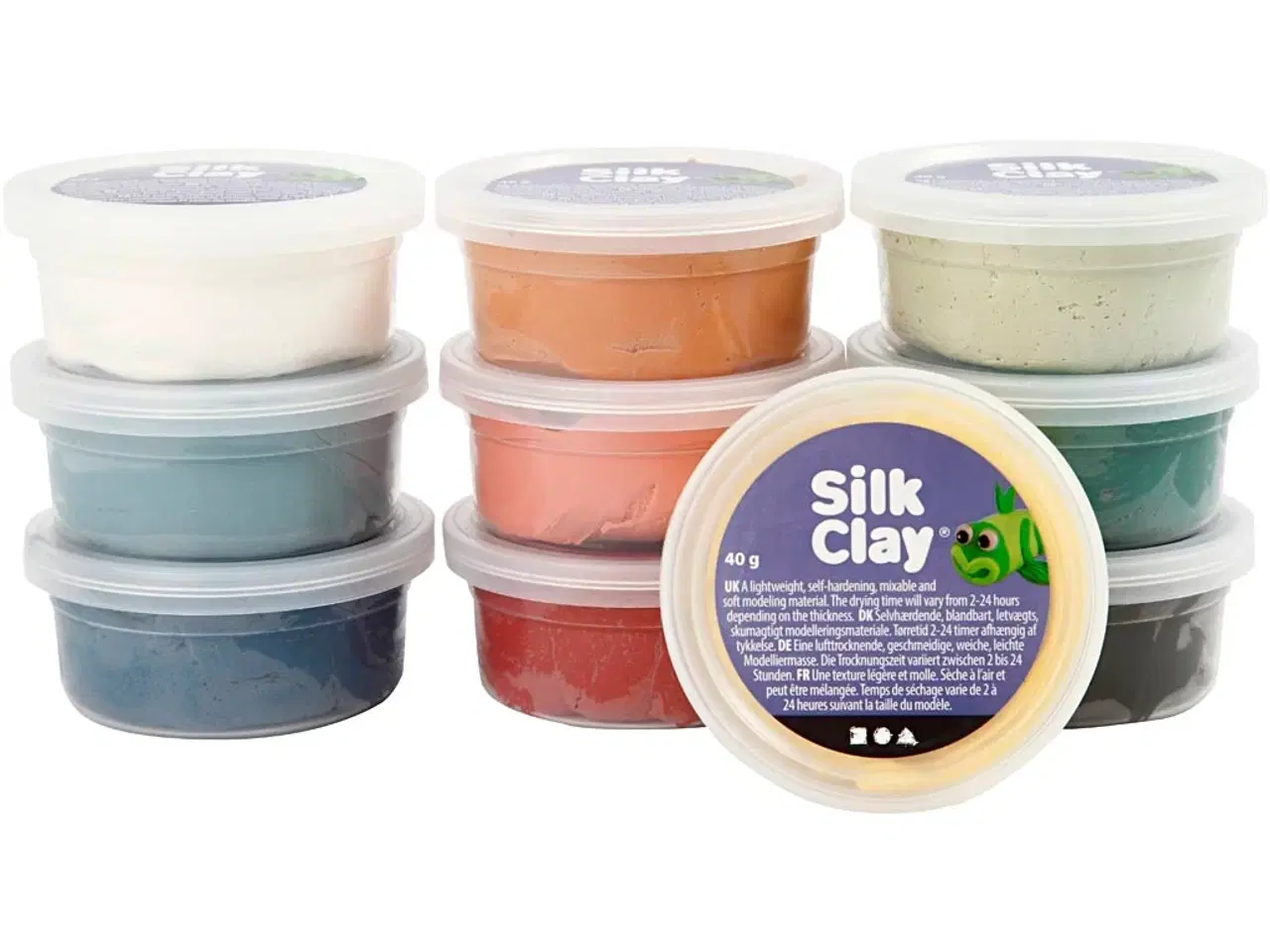 Billede 1 - Silk Clay® Douche Farver - 10x40g Kreativ Sæt