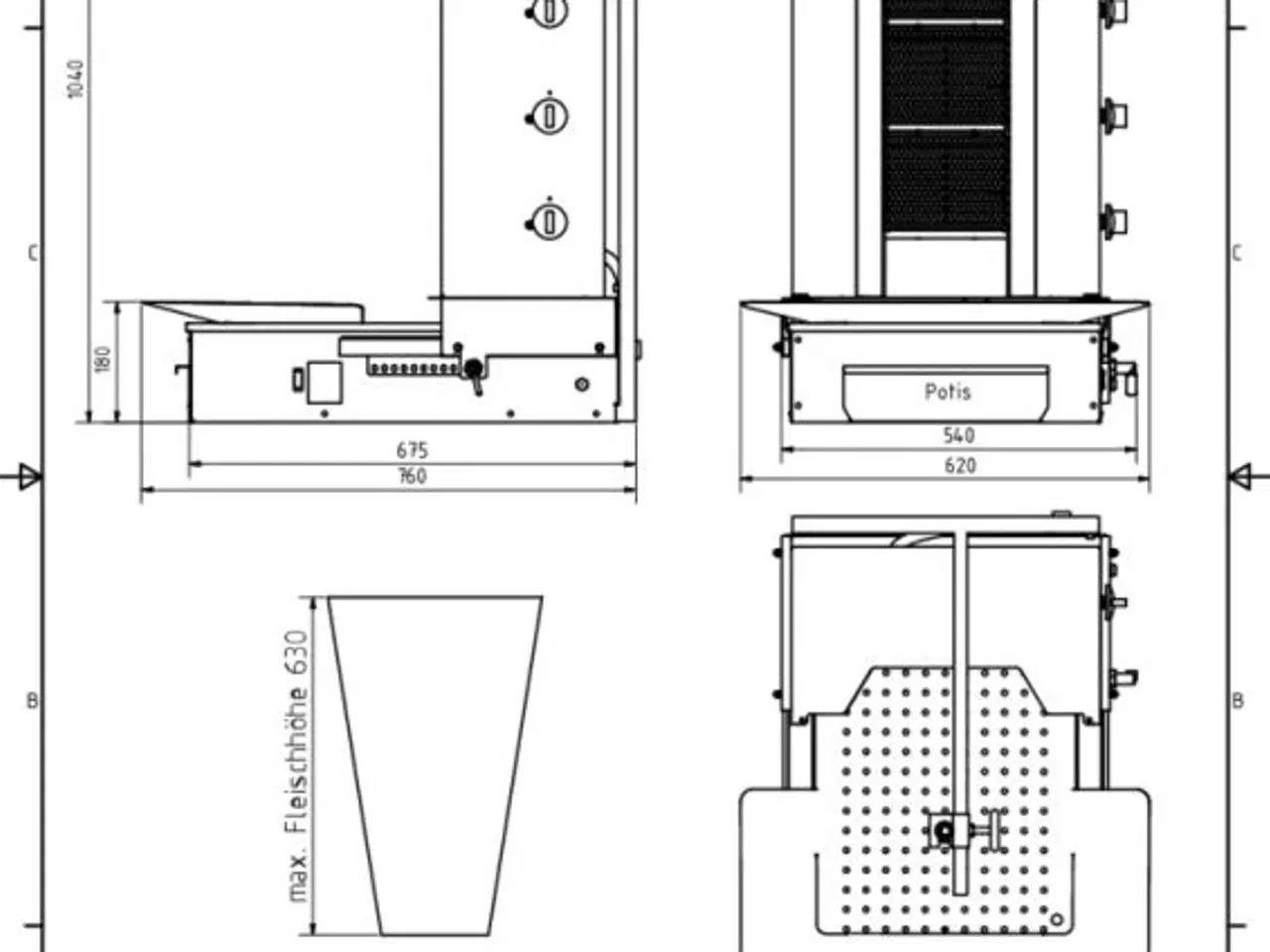 Billede 2 - Kebab & Shawarma grill til gas – 70 kg kød