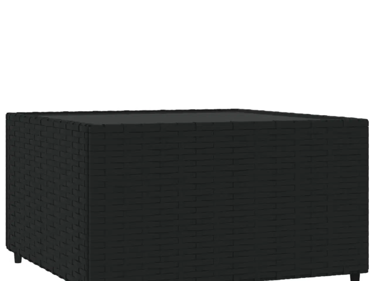 Billede 2 - Havebord 50x50x30 cm firkantet polyrattan sort