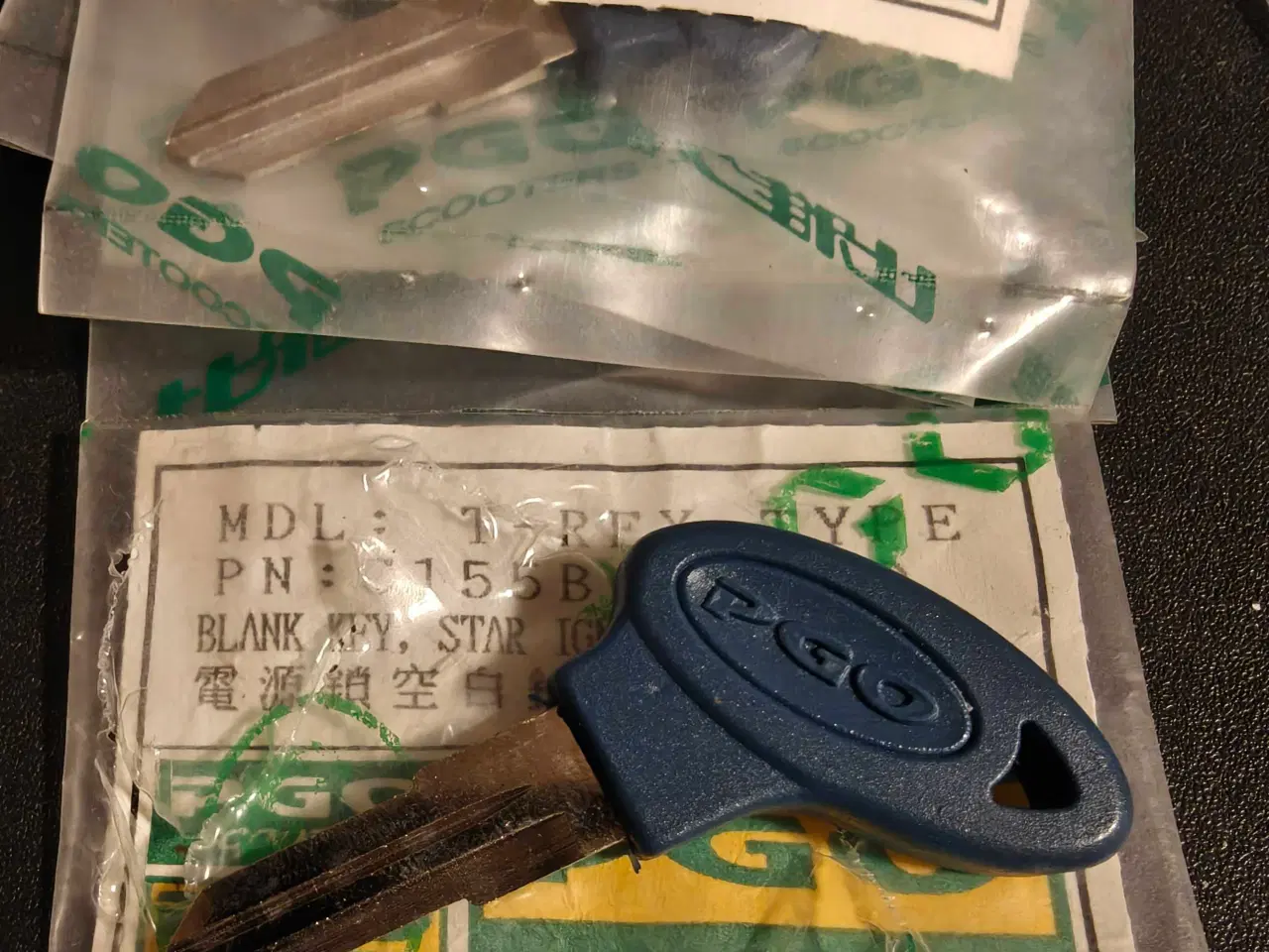 Billede 1 - PGO Dr.Big/TR3/T-Rex. Ny Original Blank Nøgle