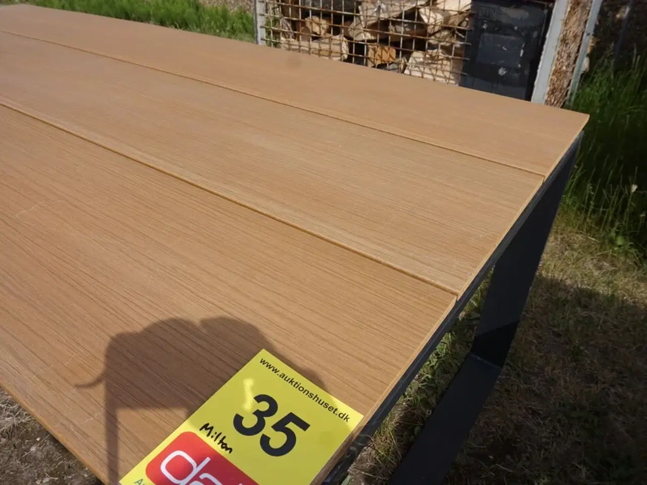 Billede 4 - Lyngsø havebord teaklook Nonwood/Sort 210x100 cm