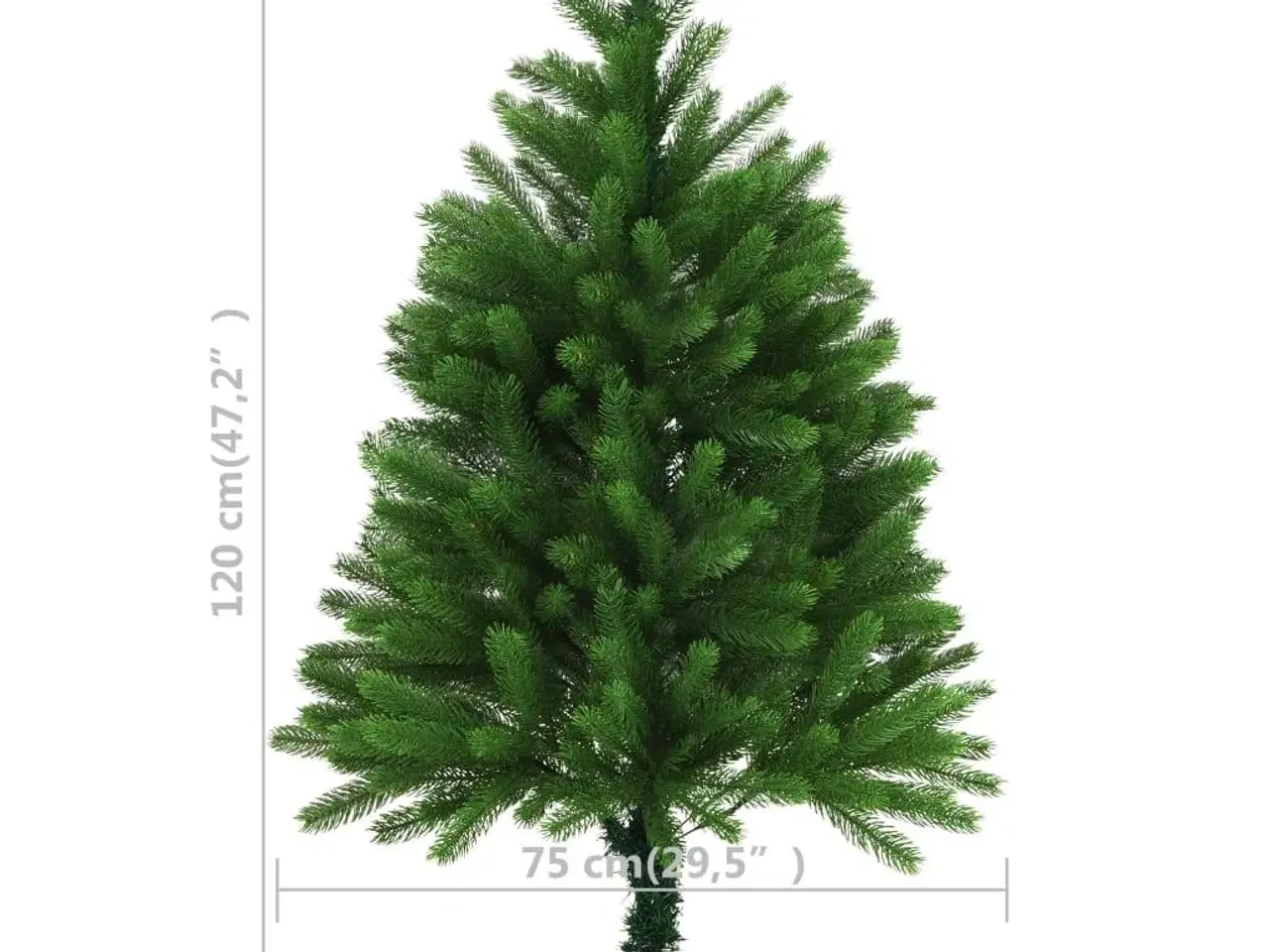 Billede 7 - Kunstigt juletræ med naturtro nåle 120 cm grøn