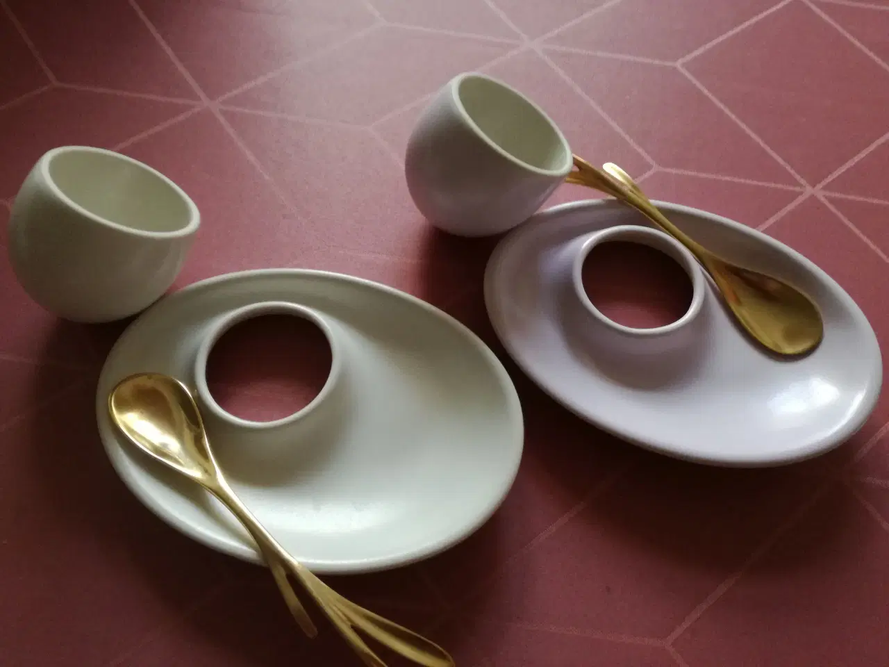 Billede 3 -  Espressokopper, æggebægre i porcelæn