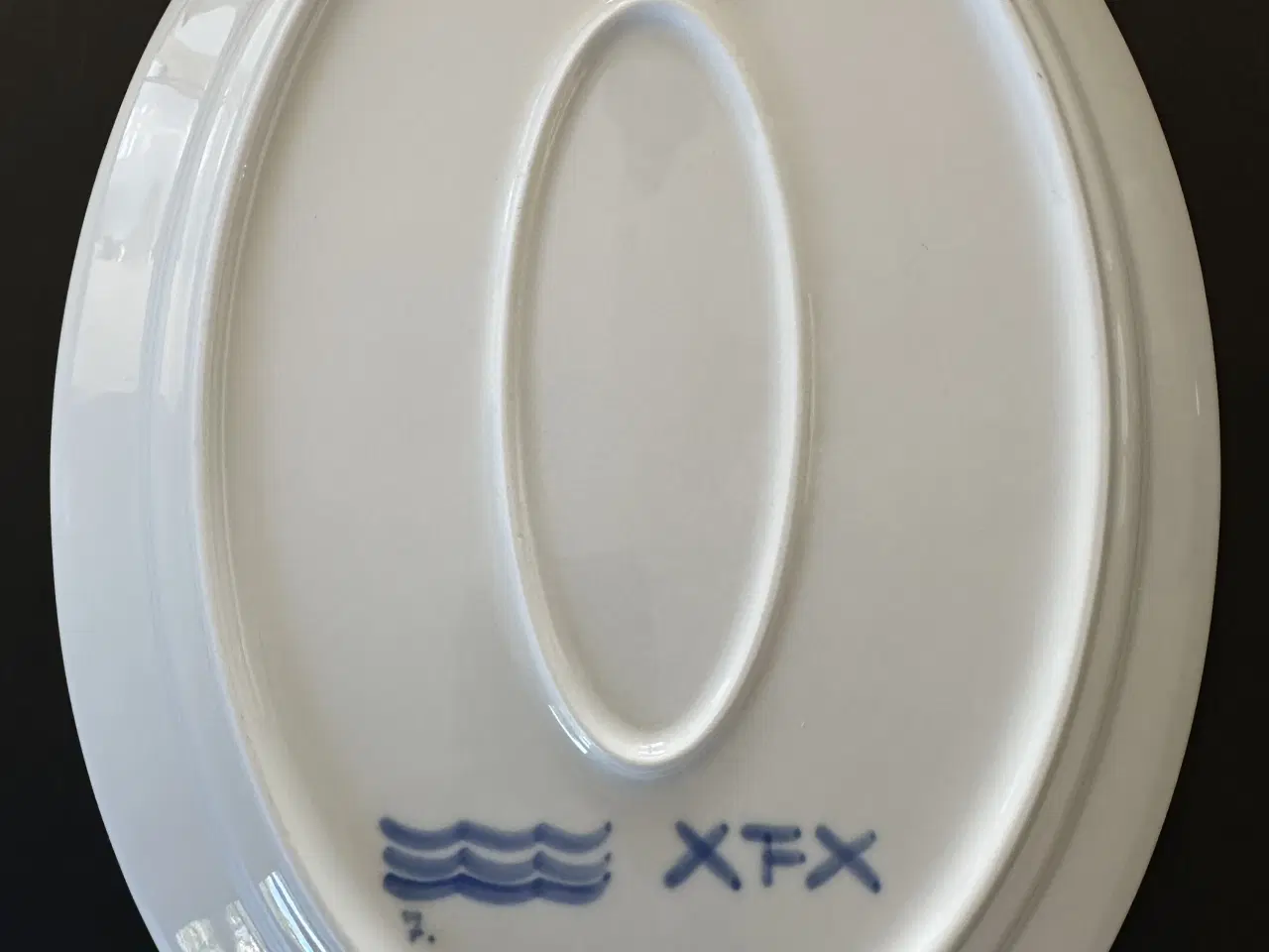 Billede 3 - Royal Copenhagen Blå Mega Riflet Oval Fad