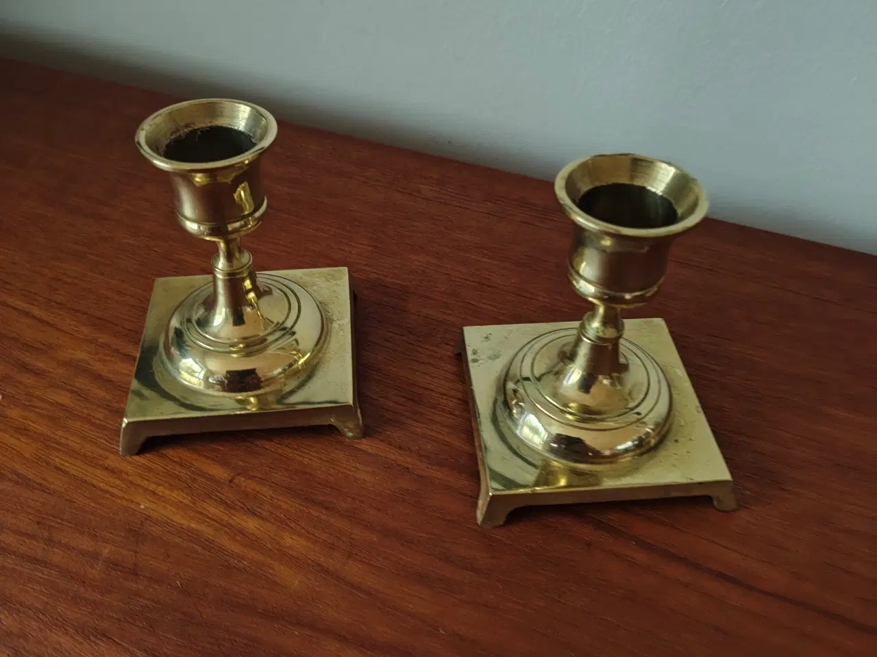 Billede 2 - Flotte messing lysestager