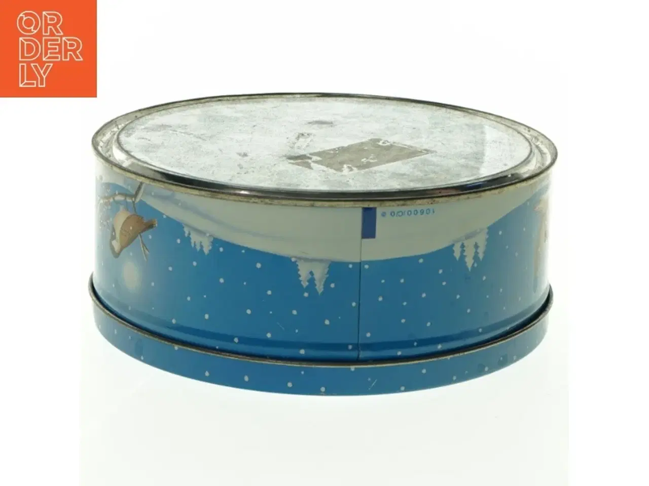 Billede 5 - Dekorativ kagedåse med svane motiv (str. Ø 19 cm)