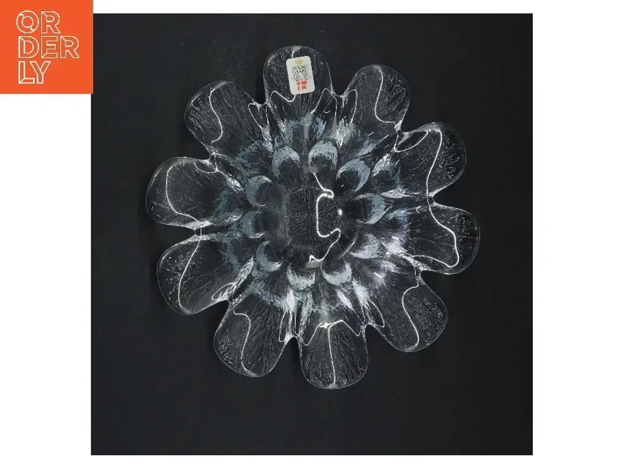 Billede 1 - Glas skål, blomstformet fra Holmegaard (str. Ø 18 cm)