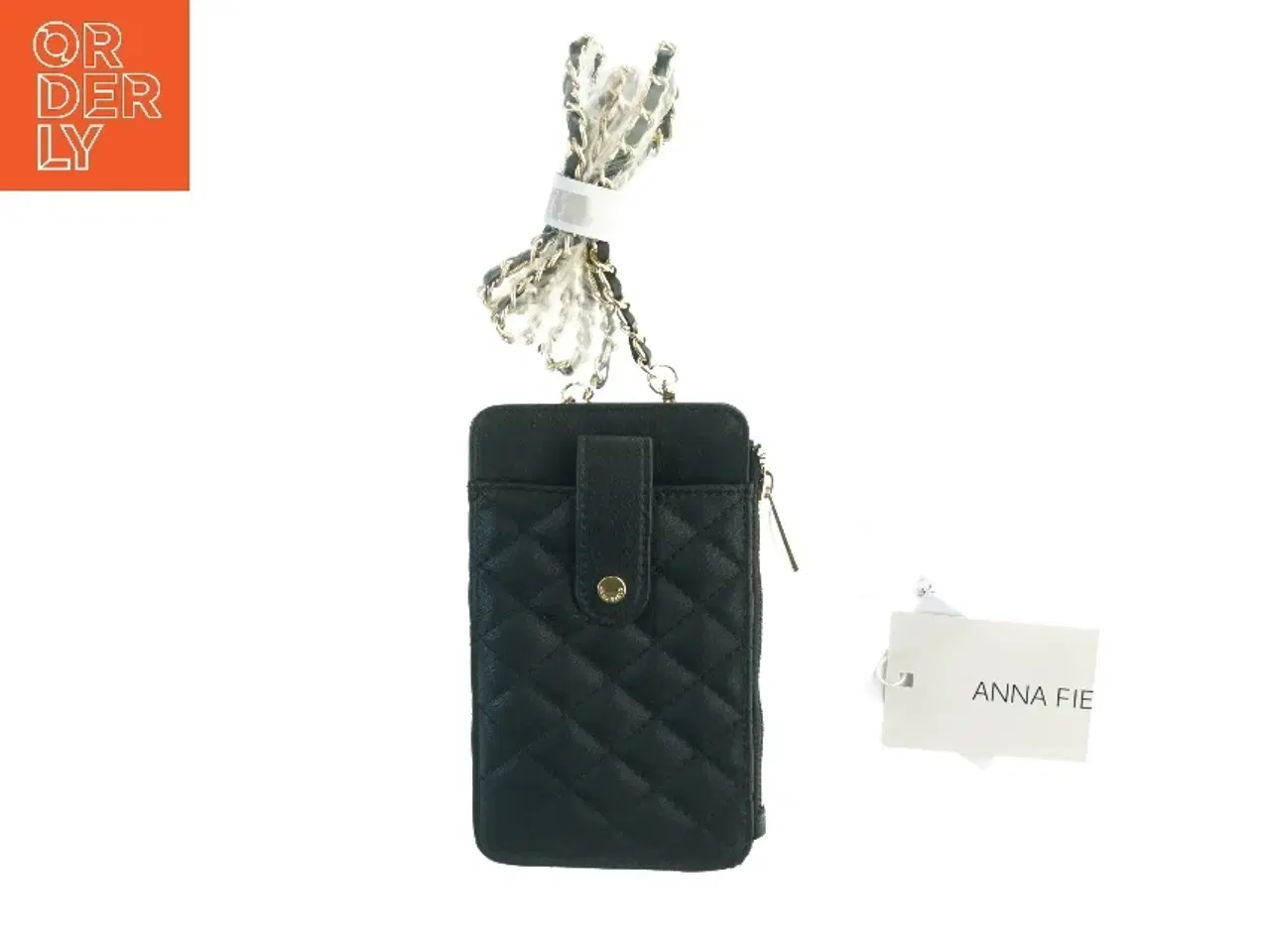 Billede 1 - Sort læderpung med kæde fra Anna Field (str. 17 x 11 cm)