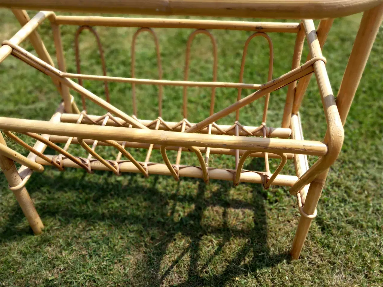 Billede 6 - RETRO bambus bord med magasin holder. 