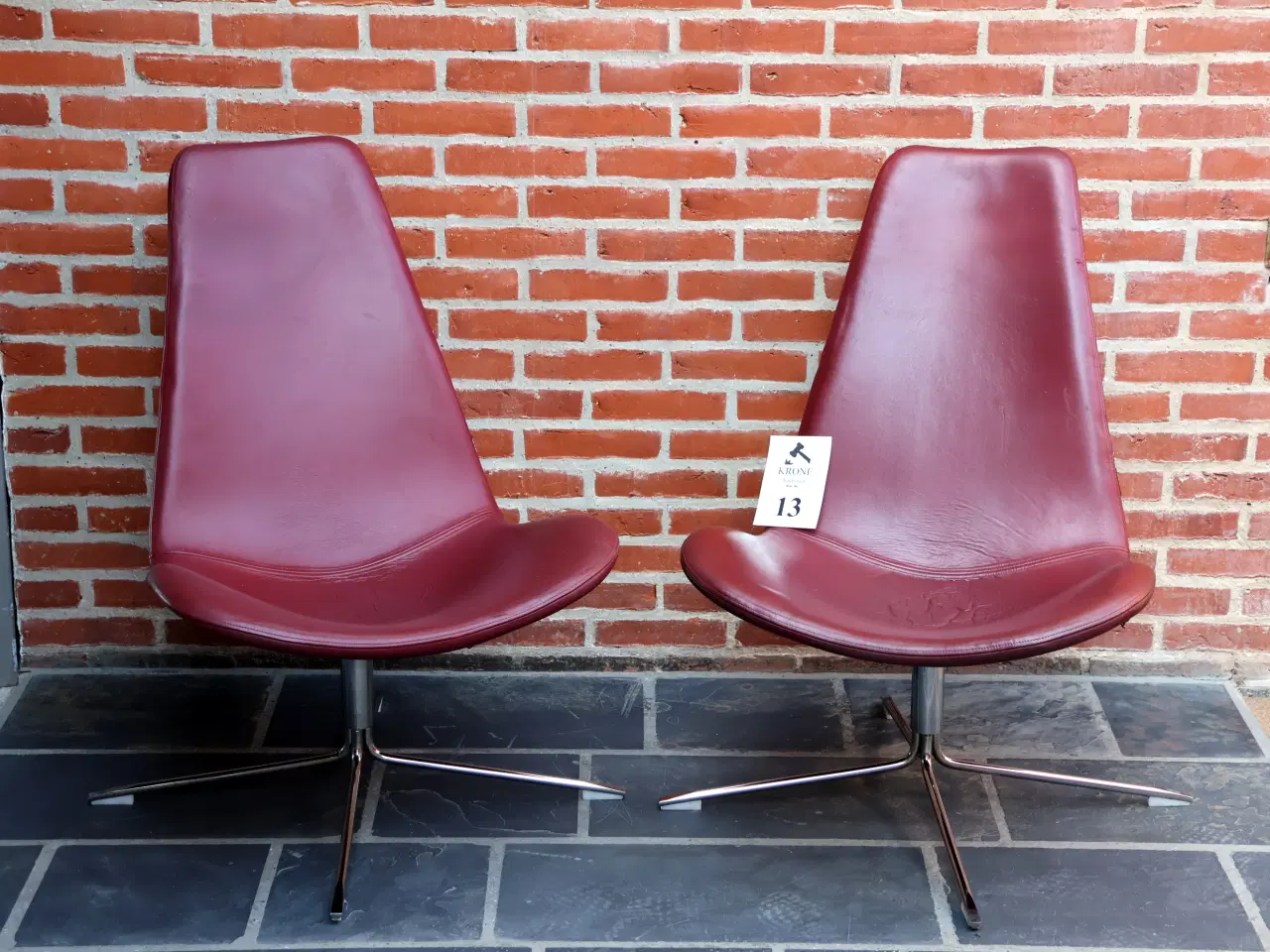 Billede 1 - 2 Stk Offecct Lounge stole i læder