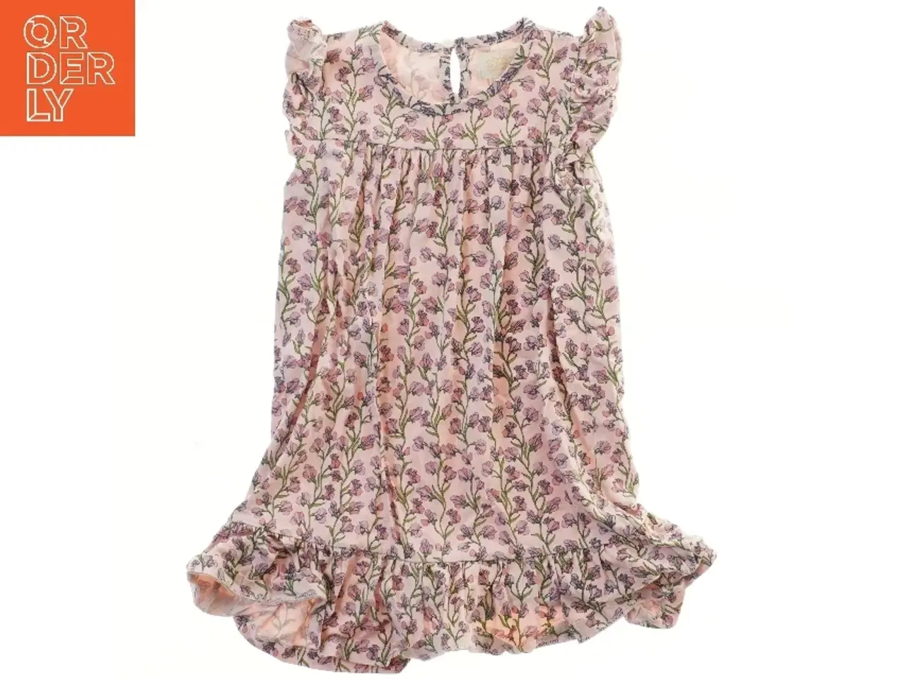 Billede 1 - Blomstret kjole med flæser fra Creamie (str. 98)