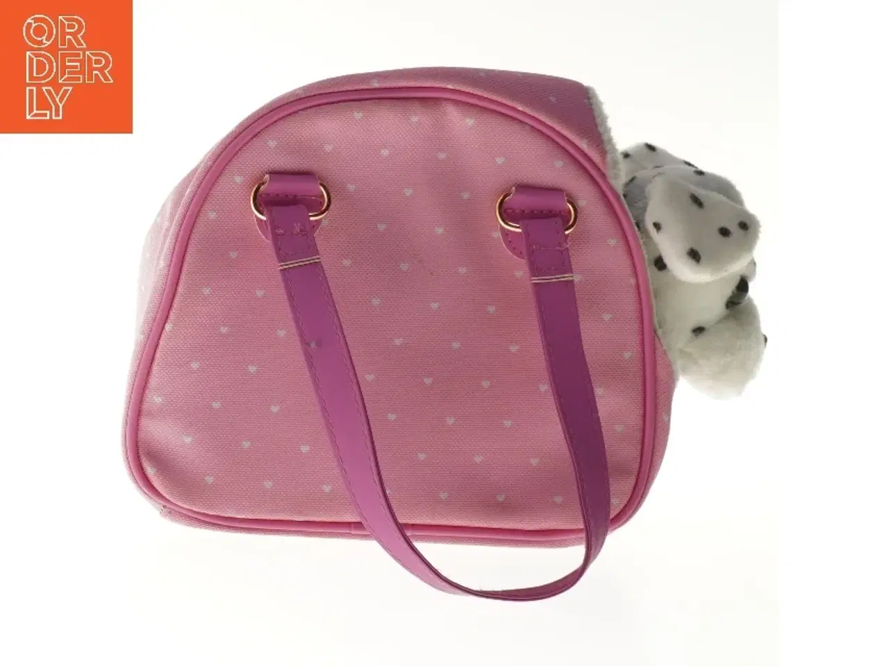 Billede 1 - Legetøjstaske med plys hund (str. 20,5 cm)