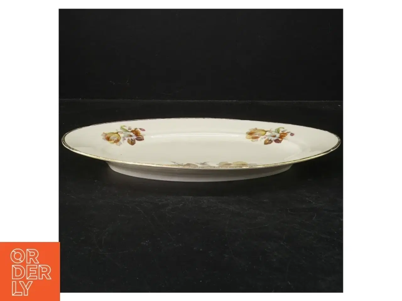 Billede 2 - Flot fad med blomsterdekoration (str. 29 cm)