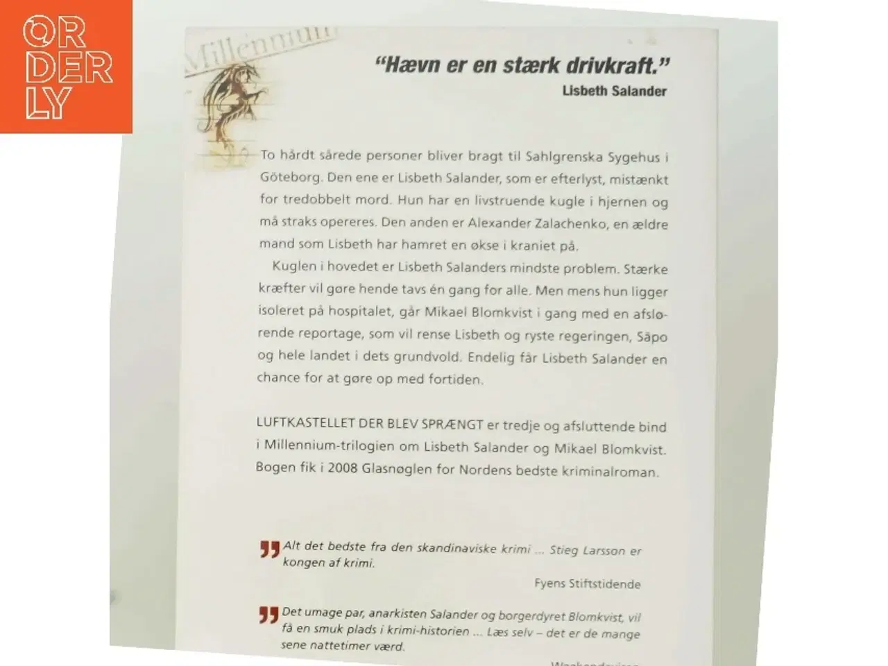 Billede 3 - Luftkastellet Der Blev Spraengt (af Stieg Larsson) [Imported] [Paperback] (Danish) (Millennium, 3. Bind) af Stieg Larsson (Bog)