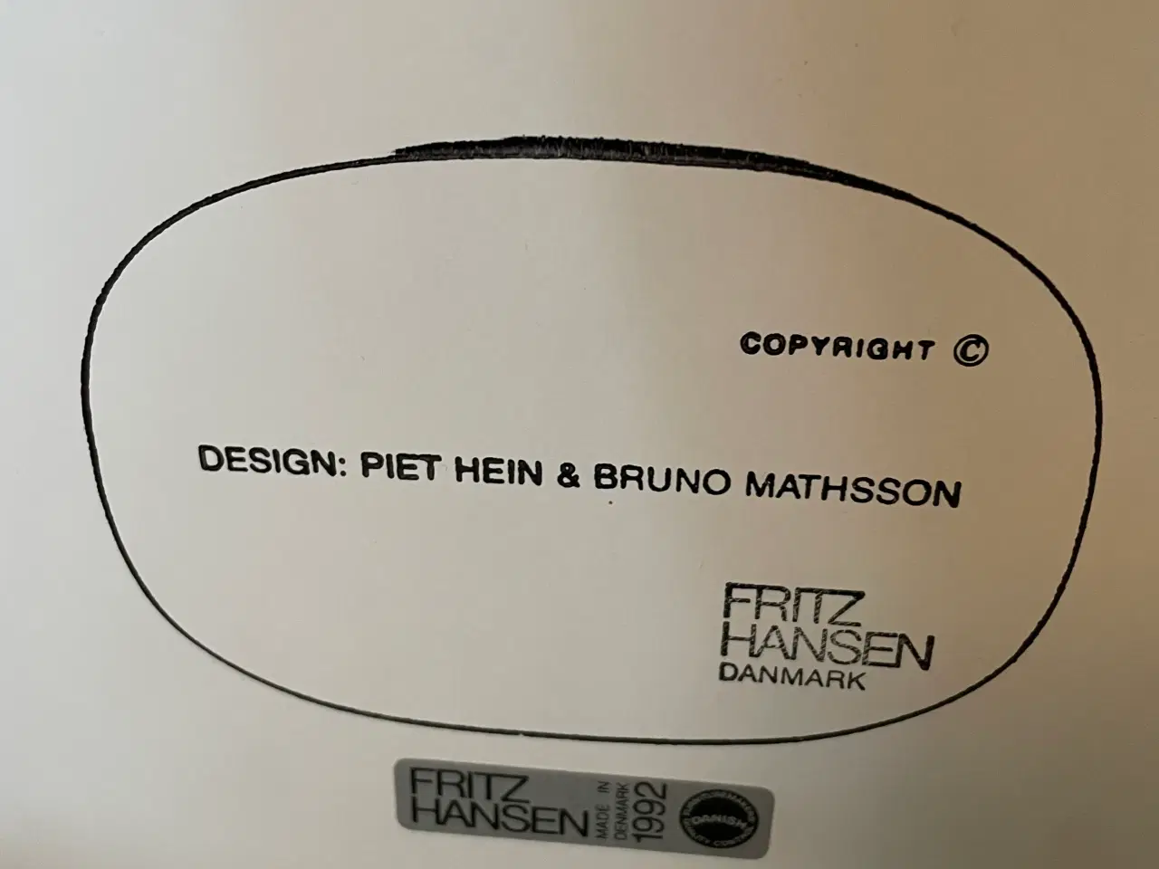 Billede 1 - Ellipse spisebord, hvidt, 180x120 cm