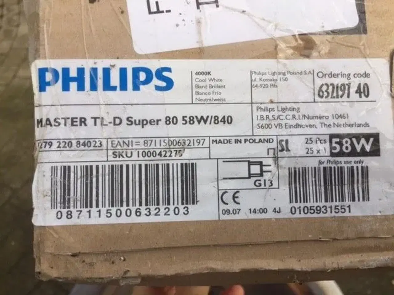 Billede 1 - Lysstofrør. Philips TL-D.Super. 25 stk. 