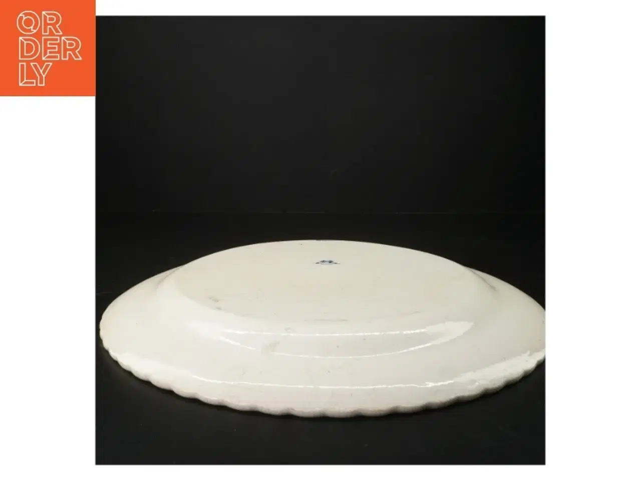 Billede 2 - Porcelænsfad med blåt blomstermønster (str. 35 cm)