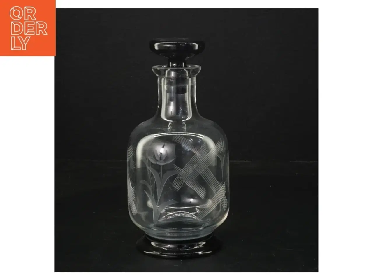 Billede 1 - Holmegaard Glaskaraffel med prop (str. 18 cm)