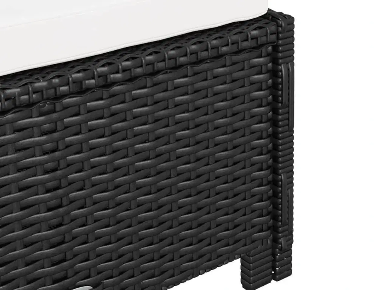 Billede 8 - Liggestol med cremefarvet hynde polyrattan sort