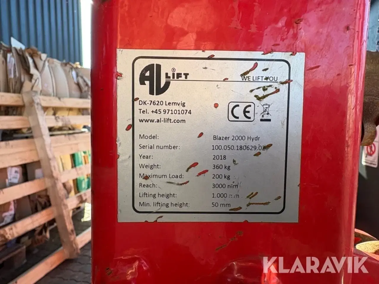 Billede 4 - Vakuumløfter AL Lift Blazer 2000 med gafler