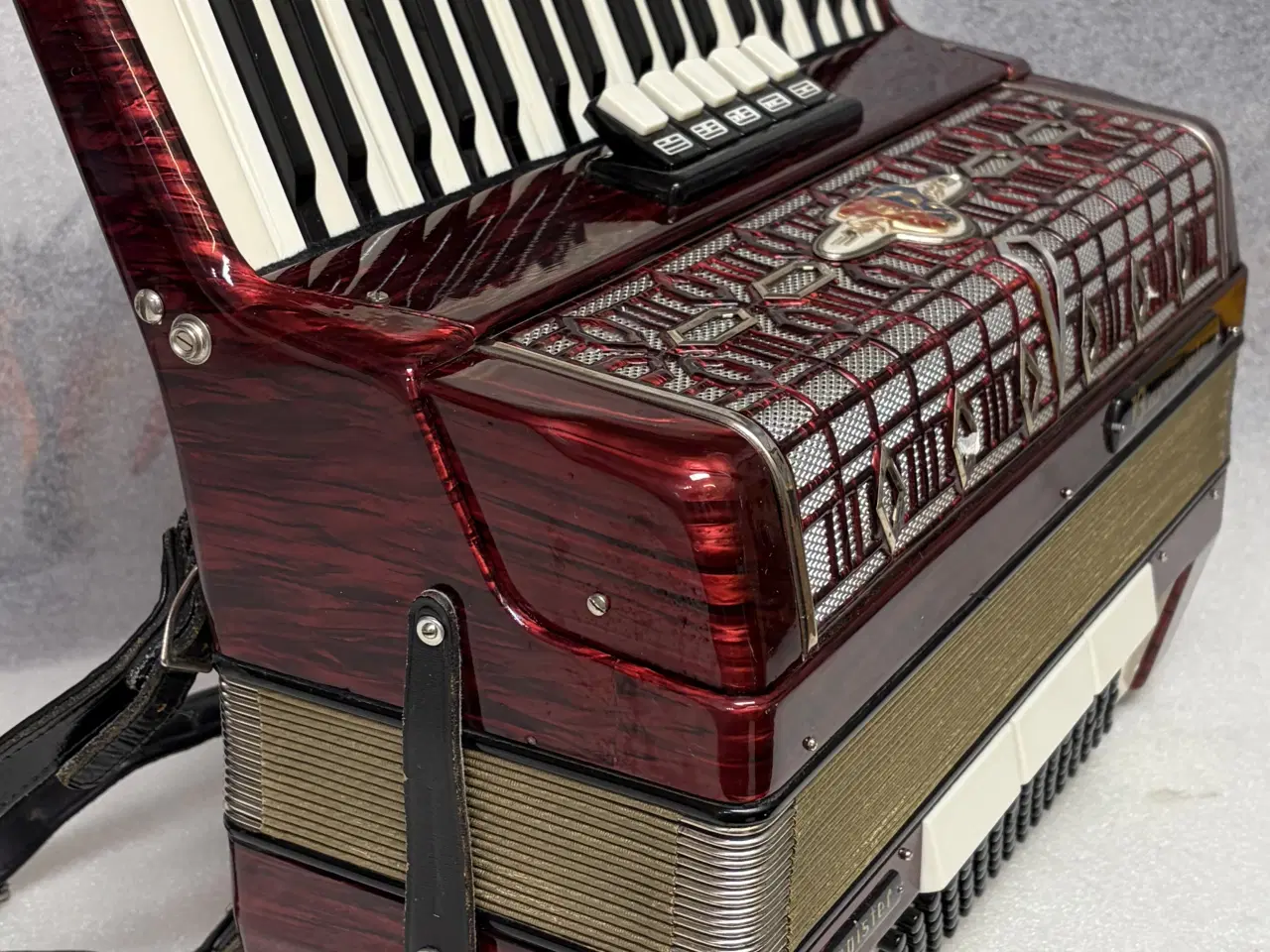Billede 9 - 🎵 Barcarole flot rød højglans tangent-harmonika