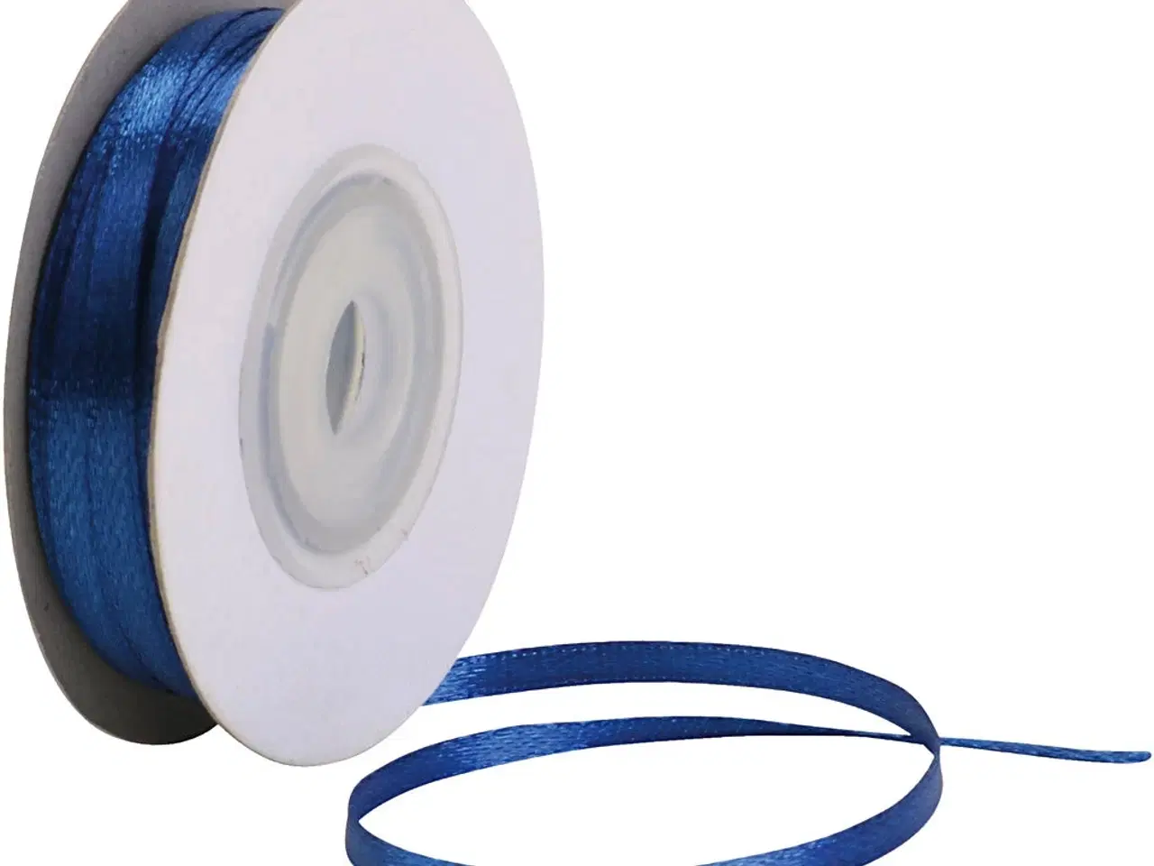 Billede 1 - Kongeblå Satinbånd 3 mm - 30 meter til kreative projekter