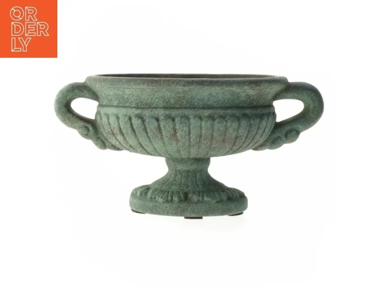 Billede 1 - Grøn dekorativ vase (str. 11x24 cm)