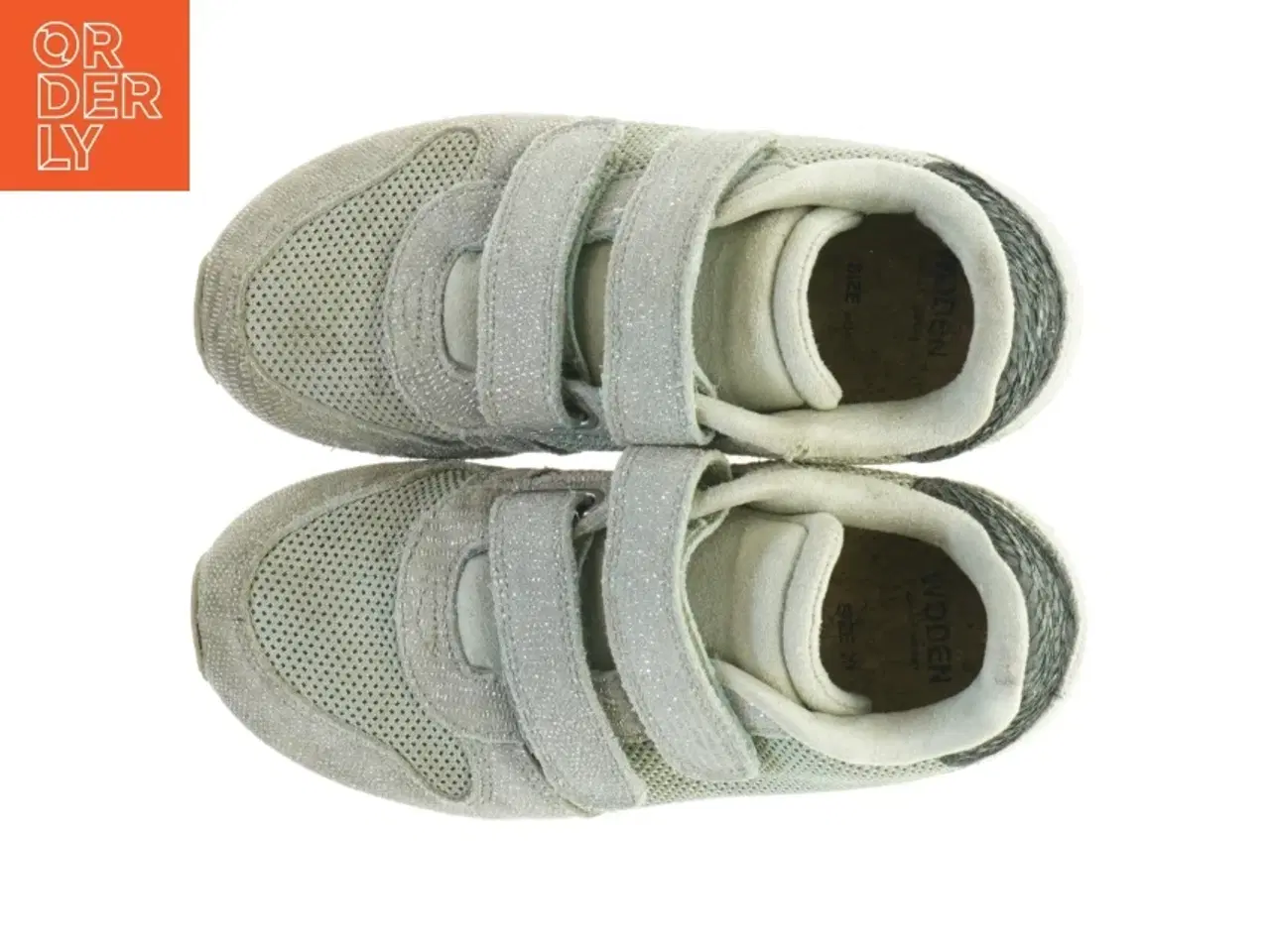 Billede 3 - Brugte grå sneakers med velcrolukning fra Woden (str. 33 )