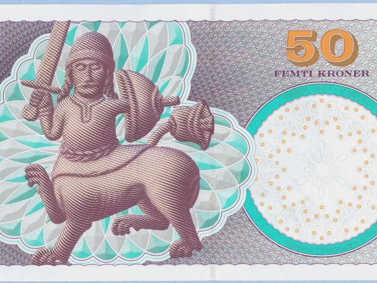 Billede 3 - DK. 2 stk. 50 kr. sedler fra 2001