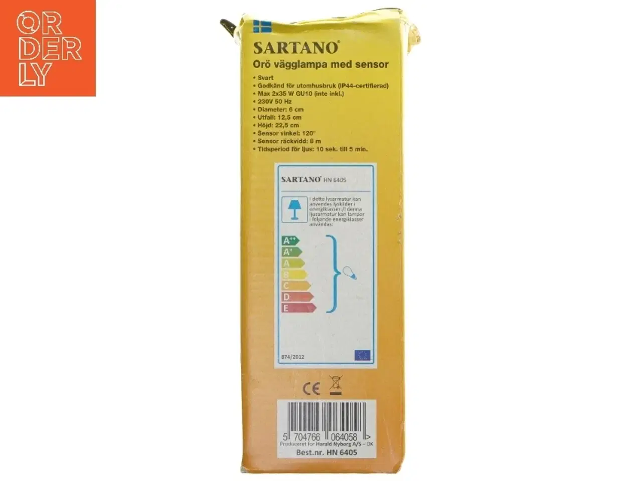 Billede 5 - Udendørs væglampe med sensor fra Sartano (str. 22 cm)