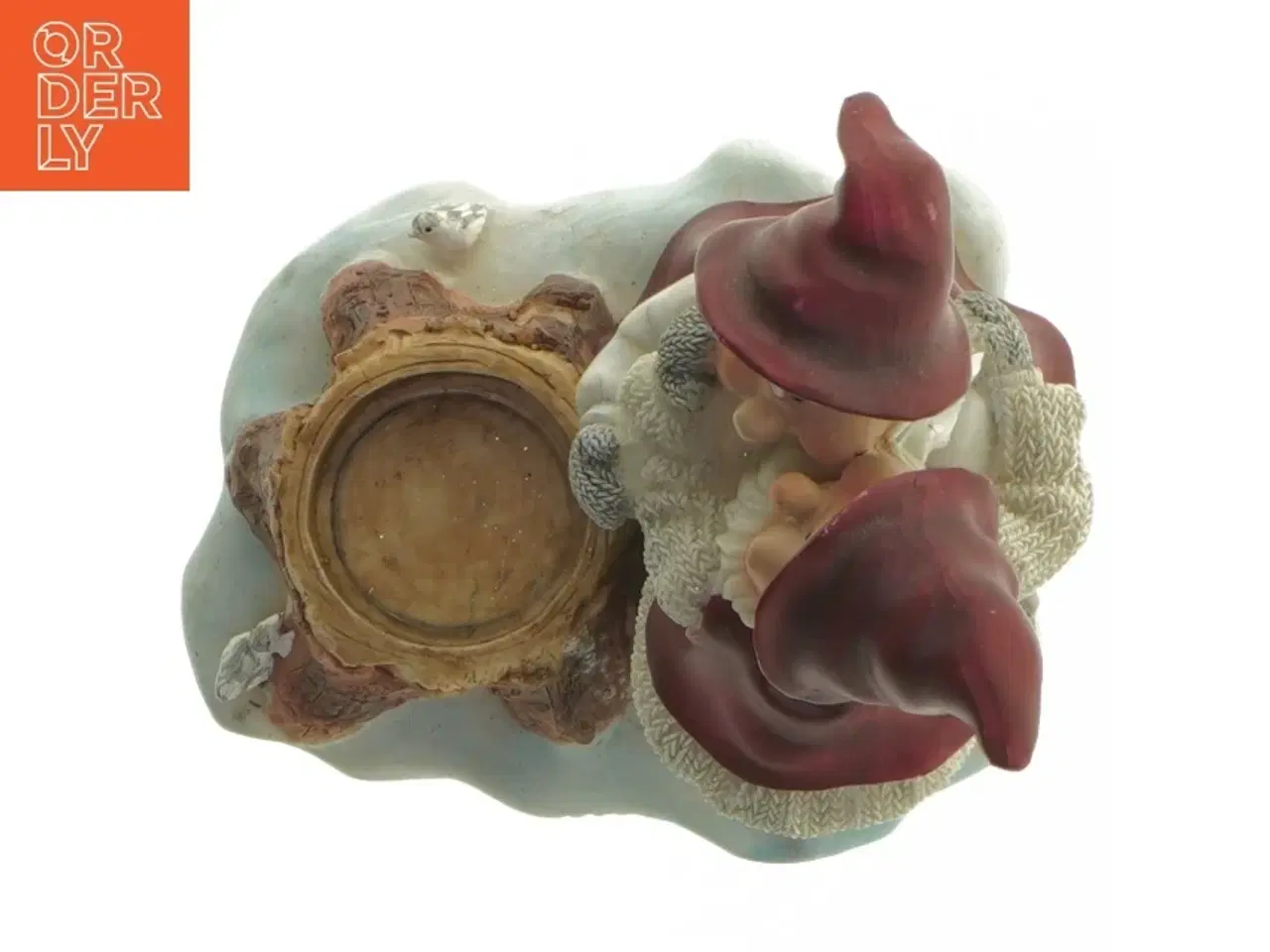 Billede 5 - Porcelænsfigur af nisser med lysholder (str. 13x13 cm)