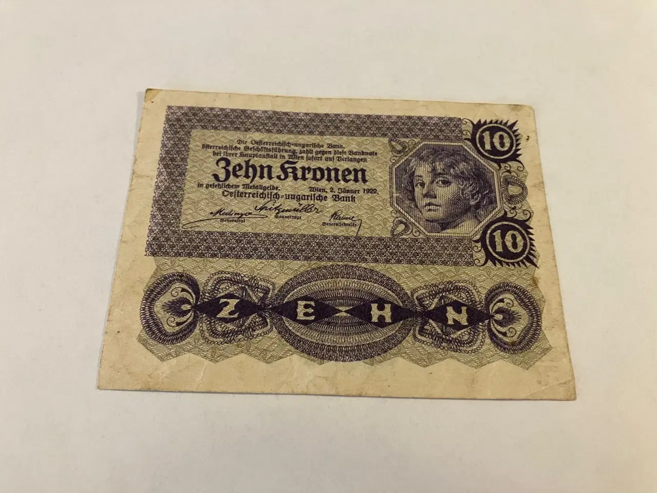 Billede 1 - 10 Kronen Austria 1922