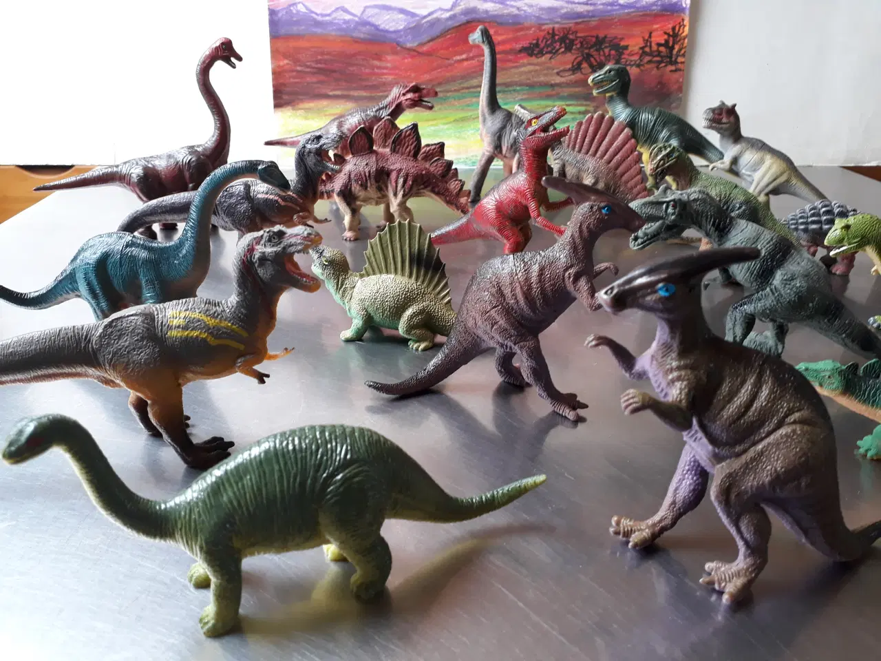 Billede 2 - Solgt / 20 Mellemstore Dinosaurer 