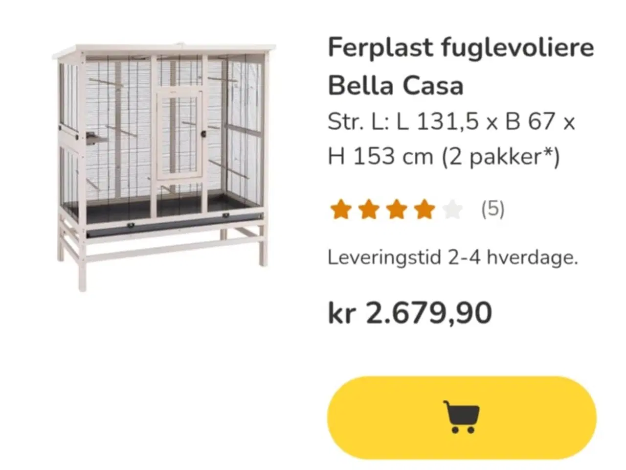 Billede 1 - Fuglebur stort 